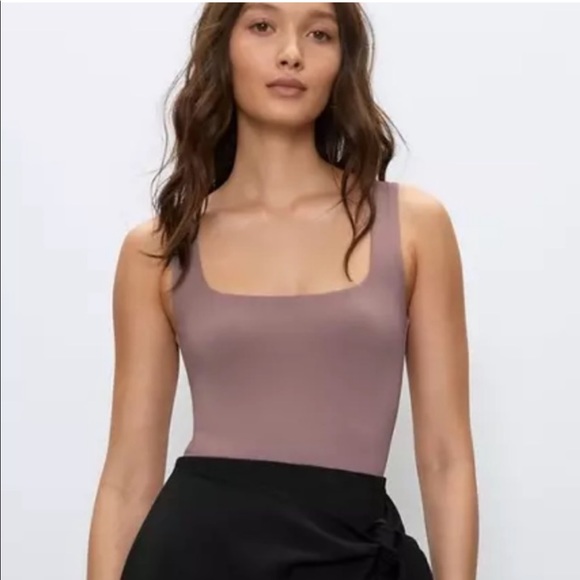 NWOT Aritzia Babaton Contour Thong Bodysuit - Shadow Mauve - Picture 2 of 9